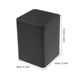 ULTECHNOVO Metal Tea Box Tea Tins Storage for Loose Leaf Spices Candy Storage Box and Gift Packaging Square Packaging with Lid 4.33 X 3.15 X 3.15in