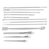 12Pcs Laboratory Spatula Stainless Steel Reagent Scoop Spoon Tool Set
