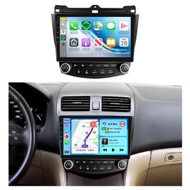 4G+64G for Honda Accord 7th 2003-2007 Car Radio Stereo with 1280x720 Touchscreen,5.0Bluetooth,Wireless Carplay Android Auto,DSP 32EQ,FM/RDS,GPS Chip,Split Screen,SWC,MirrorLink,Rear View Camera