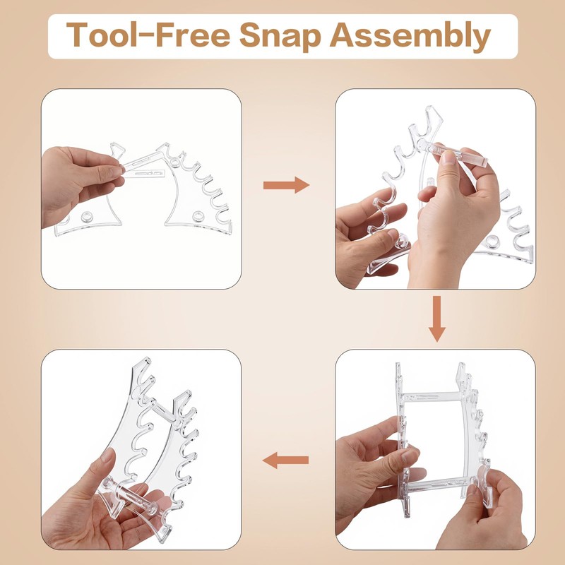 Sissatthai 4Pcs Acrylic Pen Display Stand Clear Pen Holder for