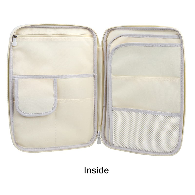 JAKAGO A4 Document Case,Multi-Pocket Conference Folder,A4 Zip Portfolio, Professional Document