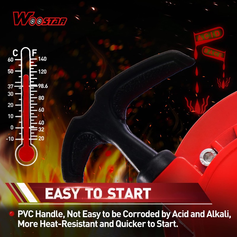 WOOSTAR Recoil Pull Starter with Flywheel Replacement for 2 Stroke