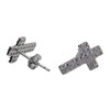 STERLING SILVER 925 AMTHTEW-074 Sterling Silver 925 Earrings Studded Rock