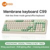 Lecoo C99 Keyboard, Wired/2.4G Wireless/BT Tri-mode Keyboard, Rechargeable Ergonomic Keyboard
