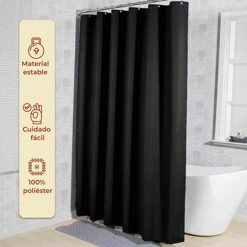 Mebix TRD Cortina de Baño 214x183 cm | Impermeable y