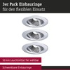 Paulmann 92110 Recessed Light Set of 3 Swivelling Round 90