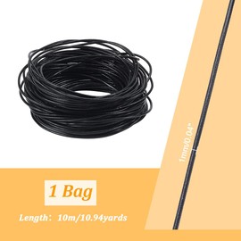 PH PandaHall 10m 1mm Cowhide Leather Cord Black Leather Jewellery Cord Necklace Cord Thin Leather String for Bracelet Necklace Jewellery Making DIY Crafts