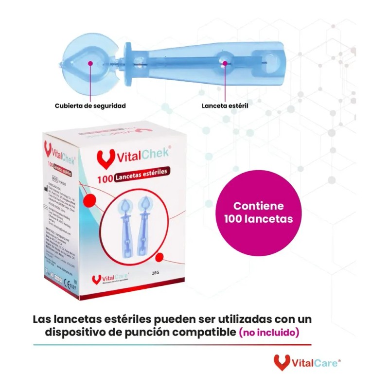 200 Lancetas Universales Estériles Vitalcare
