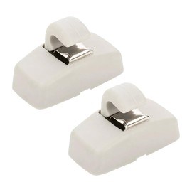 Easy Link 2x Sun Visor Holder Clip Grey Compatible with VW Transporter T5 Amarok Passat Caddy Golf Bora Polo Sharan Touran Skoda Octavia Superb Seat Ibiza Leon Toledo 3B0857561B