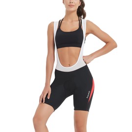 Santic Women's Cycling Bib Shorts Bicycle Tights 4D Padded Bike Shorts Breathable High Stretchy Cycling Shorts Pink