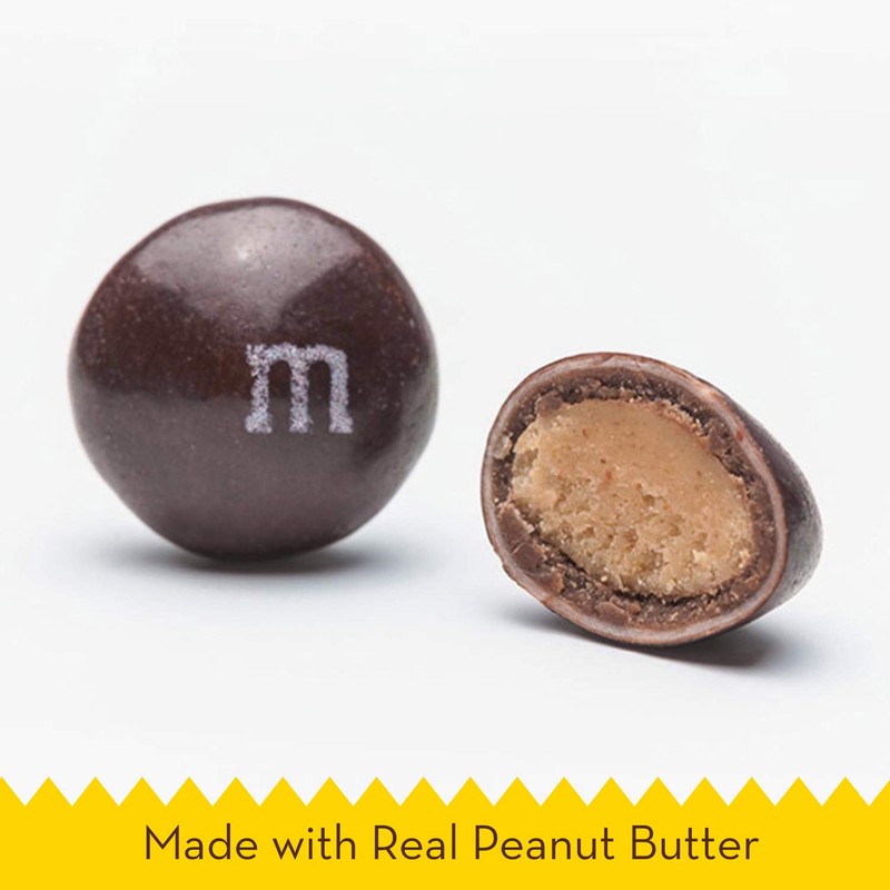 M&M'S Peanut Butter Chocolate Candy, Singles Size, 1.63-Ounce 24-Count Box