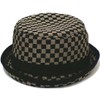 Happy Hat, Plaid Pork Pie Hat, 23.6 inches (60 cm),