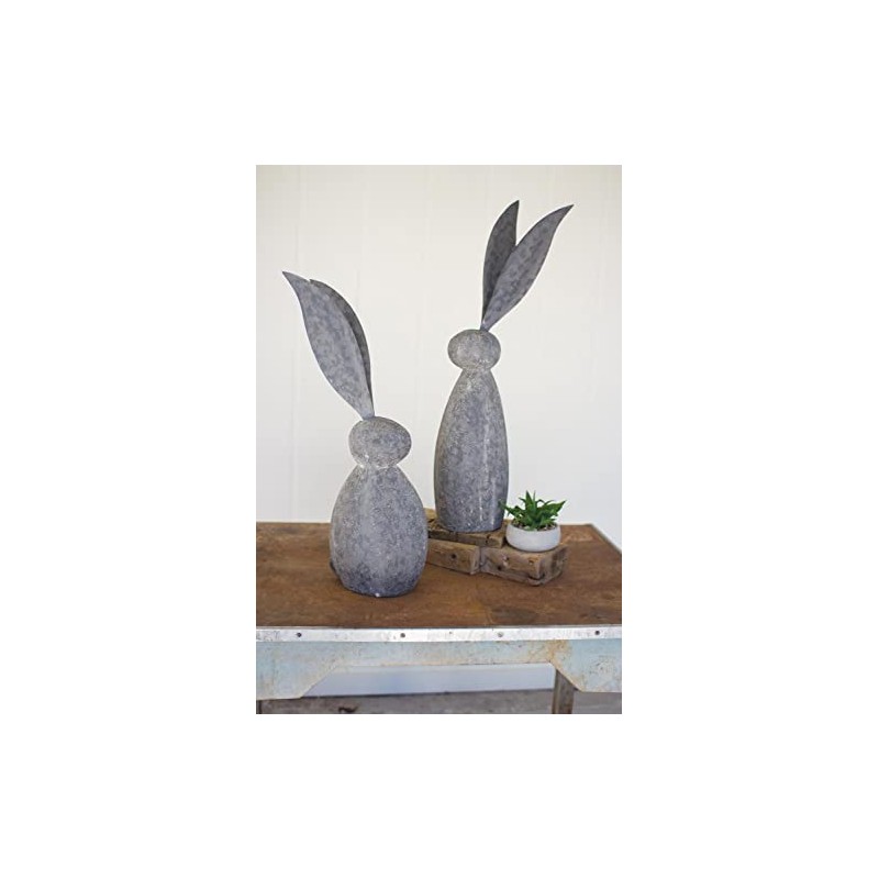 Kalalou CHE1213 Faux Stone Rabbit with Tall Ears, See Image