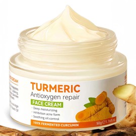 Turmeric Face Cream - Natural Anti-Aging Cream, Dark Spot Corrector, Fine Lines Eraser & Firming Treatment for Radiant Results - Brightening Skin Care Essential