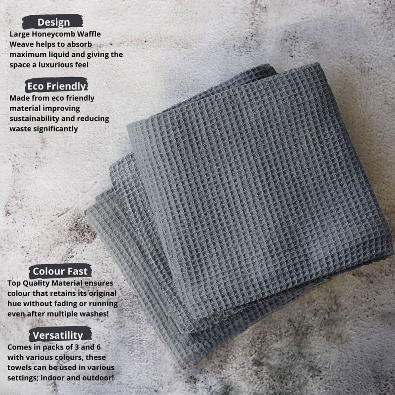 Pagnanno, Hotel Quality Tea Towel with Waffle Weave, Professional Cotton,