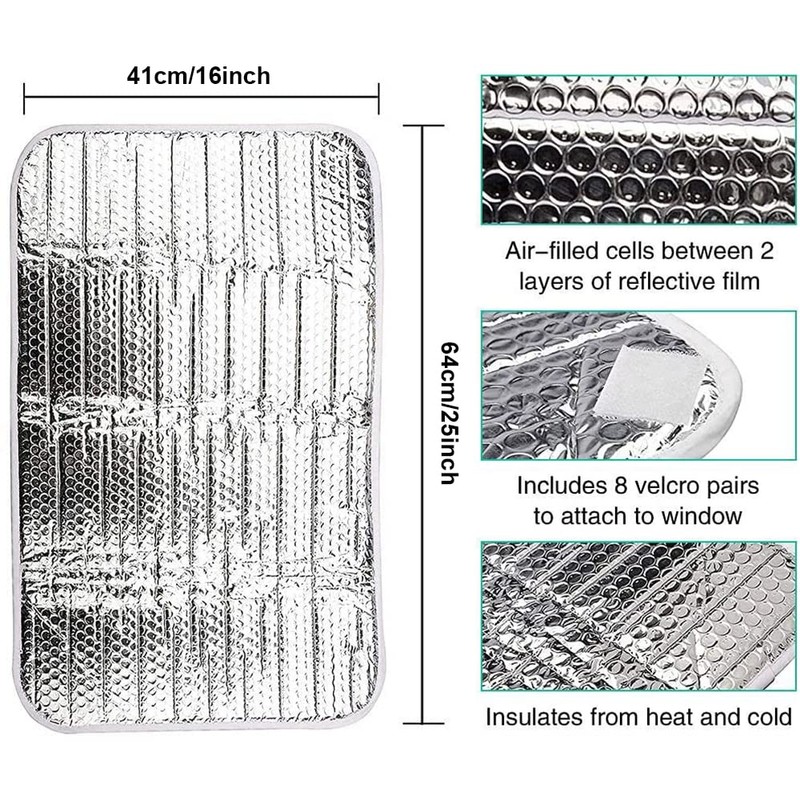 Windshield Reflective Shade, RV Sunshade Covers, Door Window Sun Shield