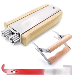 GZjiyu 1 x wire tensioner, stainless steel honeycomb wire tensioner for attaching the iron wire to the nest frame with 1 beekeeper tool pliers and 1 beekeeper scraper