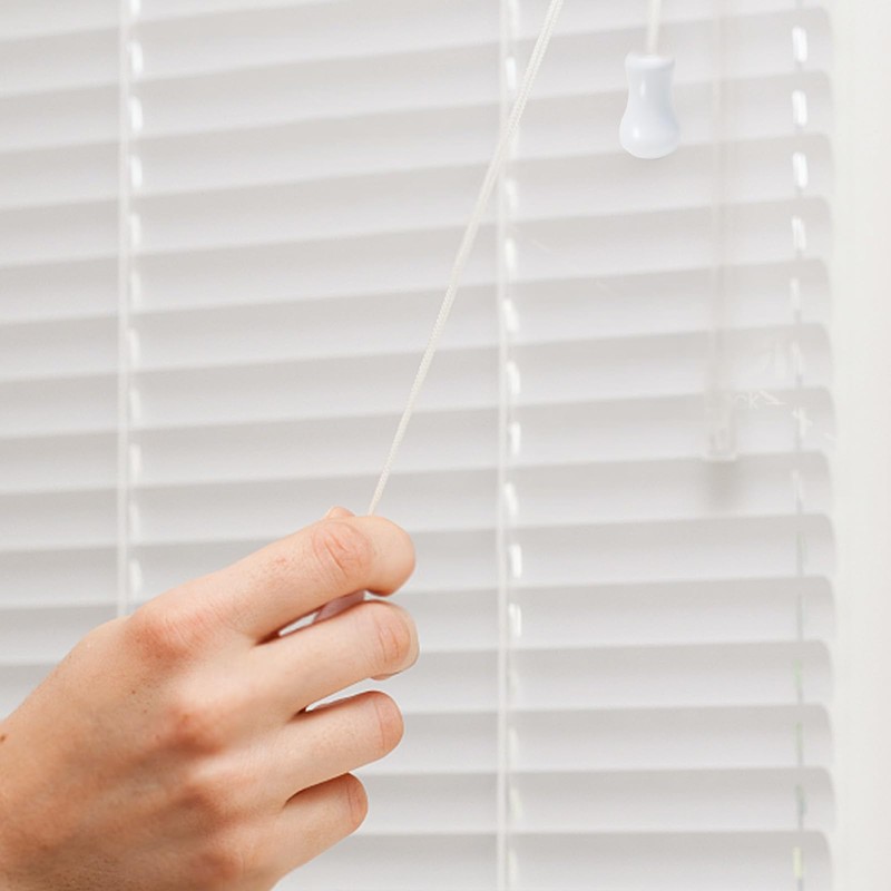 Bagentry 25 Pcs White Plastic Blind Pull Cord Knobs Drops