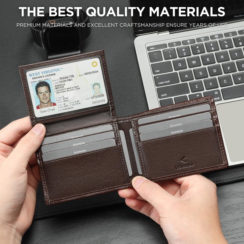 KLOMORE AirTag Chain Wallets for Men (Airtag Not Included), Sleek