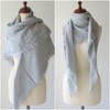 (.a all over the world) Organic Cotton Stole, Large Scarf,