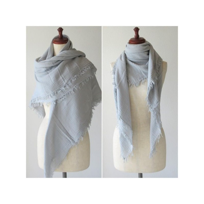 (.a all over the world) Organic Cotton Stole, Large Scarf,