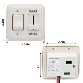 12 Volt RV Light Dimmer Switch, 12V Rv DC LED Toggle Light Dimmer Switch, DC High Side Dimmer Light Switch for Dimmable LED Halogen, Incandescent - RV, Auto, Truck, Marine, and Strip Lighting