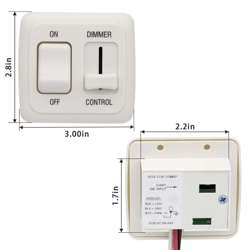 12 Volt RV Light Dimmer Switch, 12V Rv DC LED