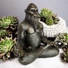 Top Brass 6” Bigfoot Yoga Statue Sasquatch Lotus Pose Meditation