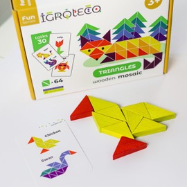 IGROTECO Wooden triangle mosaic 64 pieces