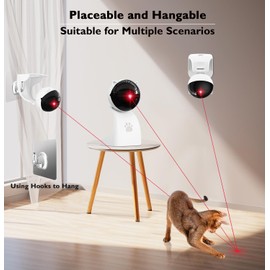 Goopow Goopow Interactive Laser Pointer Cat Toys for Indoor Cats,Cat Laser Toy Automatic for Bored Indoor Adult Cats/Kittens/Dogs,USB Rechargeable,3 Speed Modes(Gray)