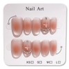 Nexora Mystic Rose Matte Blusher Self-nail Pink Rose Cubic Cross Nail Tips with Nail Tips, 1 Set, M / 넥소라 미스틱 로즈 무광 블러셔 네일팁 붙이는 셀프네일 핑크 로즈 큐빅 십자가 네일팁, 1세트, M