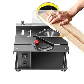 200W Multifunctional Mini Table Saw with Adjustable angle cutting (0-90), 1000-3000r/min Metal Mini Precision Table Saw, 7 Gears Adjustable Speed for Soft Metal, Hardwood, PVC Plastic