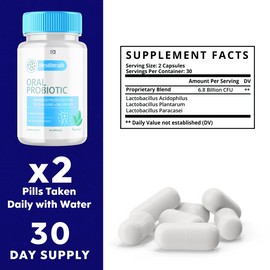 Best Breath Oral Probiotic, BestBreath for Gum & Teeth Health (60 Capsules)