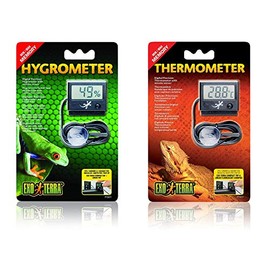 Exo Terra LED Thermometer and Hygrometer Bundle for Reptile Terrariums