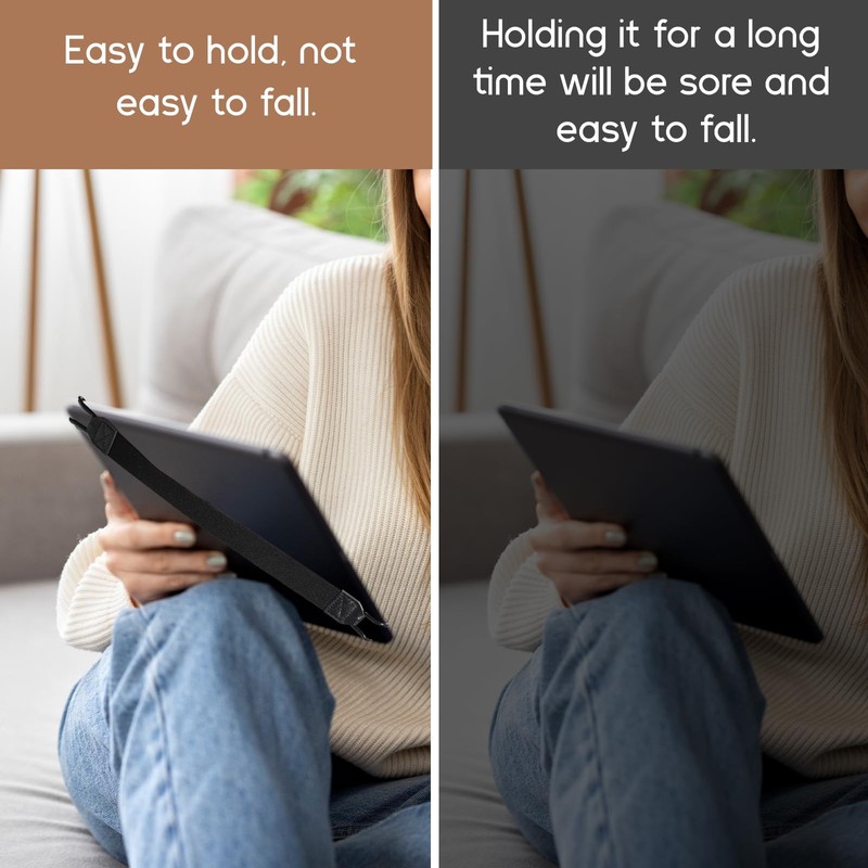 Yuomeaz Tablet Hand Strap, 8.6-15in Universal Adjustable Tablet Strap, Versatile