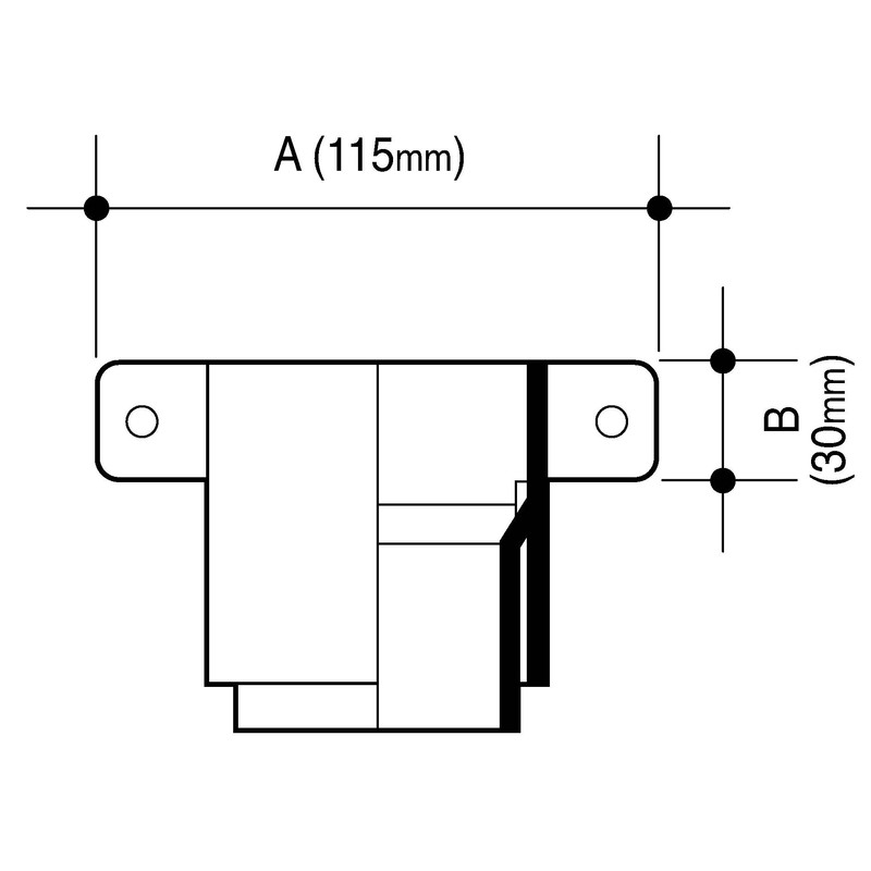 Wavin OSMA 4T823 Black Pipe Connector and Bracket for 61mm