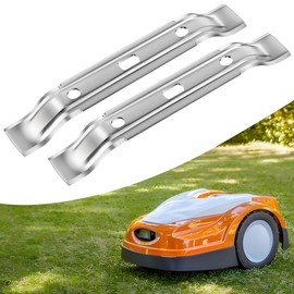 Enhon 2 Mower Blade Blade Compatible with Stihl Robotic Lawnmower iMOW RMI 422, 422P, 422PC - Replacement Blade for Viking MI 422 - 420 Stainless Steel Lawnmower Blades, 197 mm, Silver