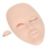 Eyelash Extension Mannequin Head with 6 Pair Replacement Eyelids Soft