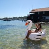 Original Luxe Ride-On Float Swan | The Resort White on
