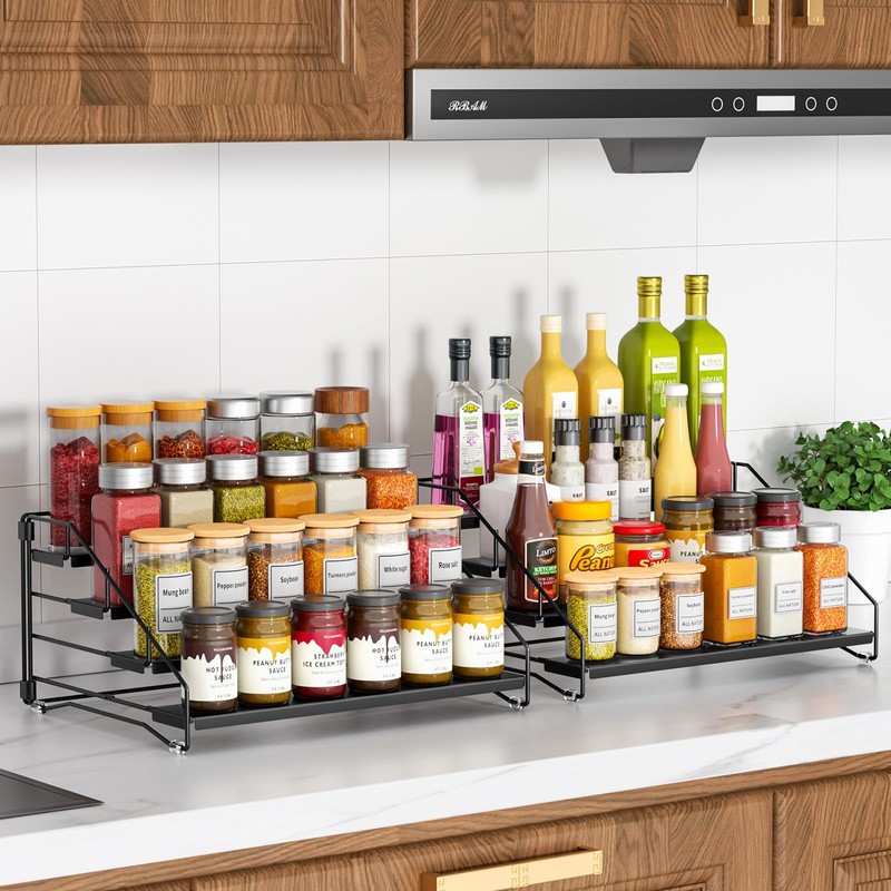 RCHYFEED Spice Rack Organizer for Cabinet Pantry,4 Tier Countertop Spice