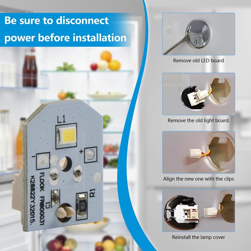 YLTKJ New Upgraded WR55X11132 WR55X25754 Refrigerator LED Light