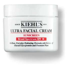 Kiehls Ultra Facial Face Cream SPF 30 - Crema Hidratante Facial con Proteccin Solar UV, 24h de Hidratacin No Grasa, Con Glicoprotena Glacial y Csped  