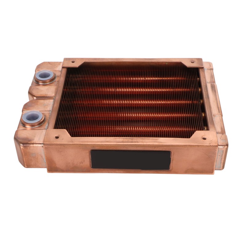 Water Cooling Radiator Red Copper 7mm Round Pipe G1/4 Thread