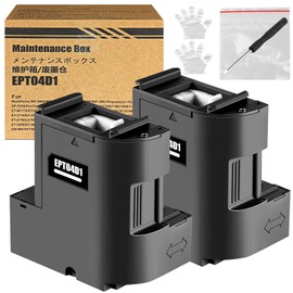 LAIPENG EPT04D1 T04D100 E-04D1 Black Ink Maintenance Box Compatible for ET-15000 ET-3750 ET-3760 WF-2860 ET-3850 ET-4750 ET-4760 ET-4850 ET-3710 ET-3830 ET-M2170 Printers EWMB2/E-04D1 (2-Pack)