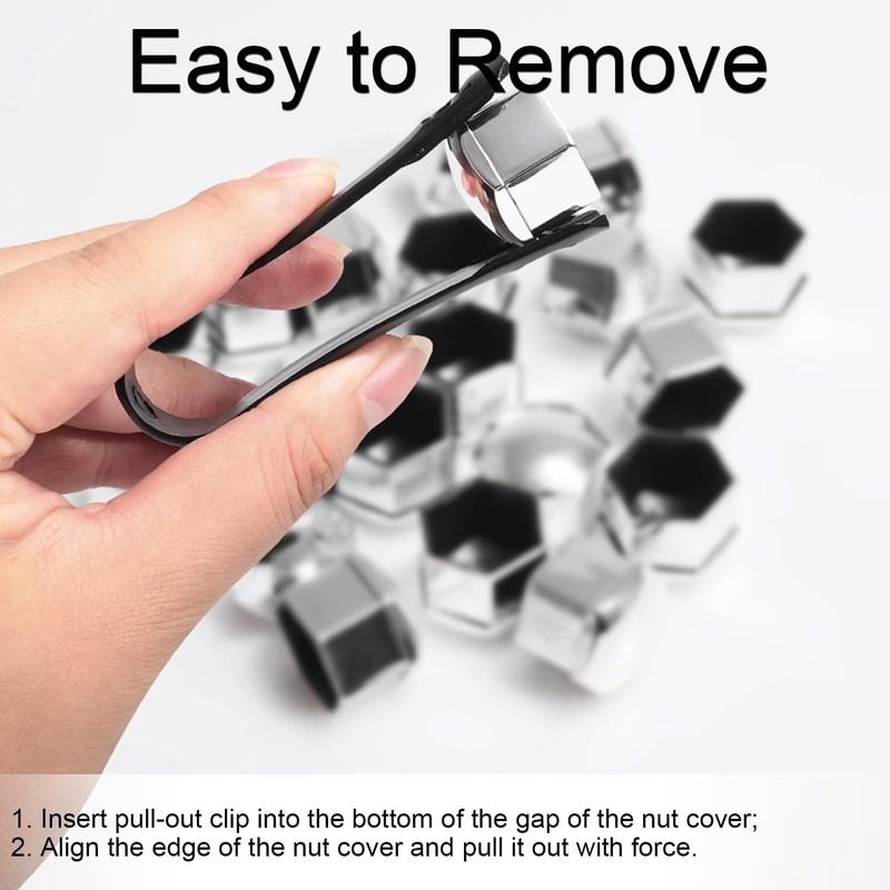 Kalmaegee 20PCS 17MM Wheel Nut Covers Universal Car Wheel Lug