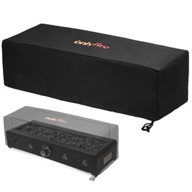 Onlyfire Fire Pit Cover, 28 Inch Tabletop Fire Pit Cover Rectangular UV Resistant and Waterproof Firepit Table Cover for Outdoor Propane Fire Pit, 28.7x9.2x7.7 inch