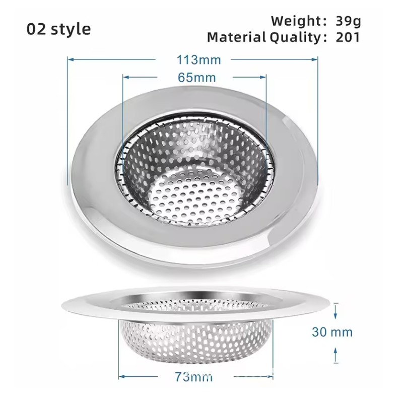 Stainless Steel Sink Strainer for Kitchen & Bathroom – Mesh