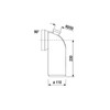 Sanit DN100 Toilet Connection Elbow 90° White Connector Top DN50