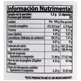 Magnesio Jengibre Cápsulas Natural Health
