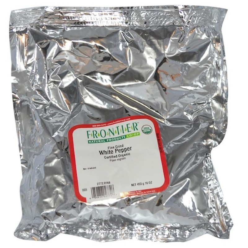 Frontier Co-op Pepper, White Fine Grind, Certified Organic, Kosher |